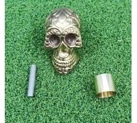 Antique Finished Solid Brass Skull Walking Stick Handle, Cane Topper (11 cm)
