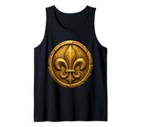 Antique Fleur-De-Lis Medieval French Heraldic Medallion Tank Top