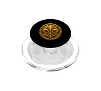 Antique Fleur De Lis Round Heraldic Medallion Faith PopSockets PopGrip for MagSafe