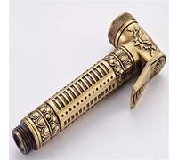Antique Floral Brass Bidet Faucet - Single Cold Wall-Mounted Handheld Hygienic Shower Spray for Bathroom & Toilet - Ideal for Muslim Shattaf Use