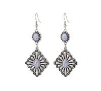 Antique Floral Daisy Earrings for Women Friends Vintage Flower Jewellery Lightweight Accessories Gifts Charms (Silver Plated)