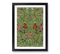 Antique Floral Illustration by Owen Jones Framed Print | A2 Black Framed Wall Art | Ready to Hang | Modern Floral Picture | Living Room Bedroom Lounge Office