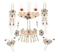 Antique Flower Hair Stick Fringed Chopstick Flower Side Hair Pin Hair Decors Elegant Chinese Costume Headpieces