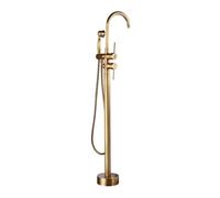Antique Free Standing Bath Mixer Taps with Shower G1/2 Connection High Flow Brass Floor Taps 2 Function Water Outlet Elegant Bathroom Faucet