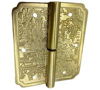 Antique Furniture Cabinet Door Hinge Brass Removable Decorative Hinges Hardware for Jewelry Box Carved Cabinet Drawer Door Hinge Decorative Fittings