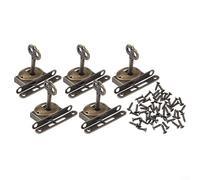 Antique Furniture Lock 1-5Pcs Drawer Hook Lock for Sliding Door Retro Cabinet Counter Wardrobe File Desk Small Lock Hardware Set(5PCS)