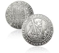 Antique German Coins, 1624 Johann Georg I Thaler Coins for Collectors, German Imperial Eagle Coin Collection, Germany European Old Coin, Vintage Historical Souvenirs