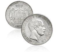 Antique German Coins, 1855 Friedrich Wilhelm I 2 Thaler Coins for Collectors, German Imperial Eagle Coin Collection, Germany European Old Coin, Vintage Historical Souvenirs