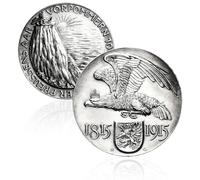 Antique German Coins, 1915 Vorpommern 3 Mark Coins for Collectors, German Imperial Eagle Coin Collection, Germany European Old Coin, Vintage Historical Souvenirs