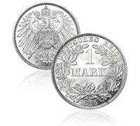 Antique German Coins, 1915 Wilhelm II 1 Mark Coins for Collectors, German Imperial Eagle Coin Collection, Germany European Old Coin, Vintage Historical Souvenirs