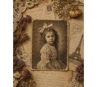 Antique Girl Paris Collage Notebook: Romantic Vintage Writing Journal with Old Letters, French Ephemera and Antique Photographs | 110 College Ruled Pages | 7.5x9.25
