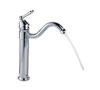 Antique Gold Bathroom Faucet - Single Handle Brass Mixer Tap for Sink - Elegant Wash Basin Water Tap for Stylish Bathroom