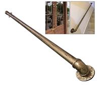 Antique Gold Bronze Wrought Iron Stair Handrail 1FT to 20FT Non Slip Banister for Elderly Safety Indoor/Outdoor Staircase Railing for Loft Steps