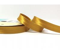 Antique Gold Byetsa Satin Fold 18mm Bias Binding on a 3m Length (N.B. This is a Cut from a roll, Presented on a Bertie's Bows Ribbon Card)