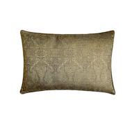 Antique Gold Luxury Lumbar Cushion Covers 30x35 cm | Contemporary Jacquard Oblong Pillow Cover Damask | Antique Gold Textured Fabric Pillowcases for Bed, Couch & Sofa, Modern Home Décor - Golden Aura