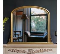 Antique Gold Ornate Arched Overmantle Wall Mirror H94 x W119cm Agenzia 14 Gold One Size