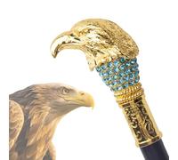 Antique Gold Walking Stick, Deluxe Eagle Walking Cane, Beautiful Aluminum Alloy Mountaineering Rehabilitation Crutch