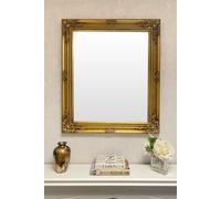 Antique Gold Wood Frame Wall Mirror 73cm x 63cm Downton Interiors Gold Medium