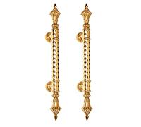 Antique Golden Royal Sliding Door Handles - 60cm Brushed Stainless Steel Luxury Push/Pull Shower Door Knobs Double-Sided Premium Quality Pulls for Elegant Home Decor