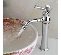 Antique Golden Silver Copper Bath Sink Faucet Kitchen Sink Sink Sink Sink Sink Sink Cold Water Mixer with Crystal Rotary Belt Aerator,Antique High Money，Silver High