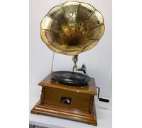 Antique Gramophone, Fully Functional Working Phonograph, win-up record player