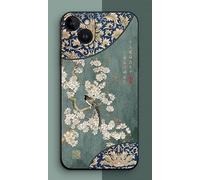 Antique Guochao is suitable for Apple 15/16/17 pro max protective case anti-drop mobile phone case (Blue Flower Noble Bird, iPhone 17)