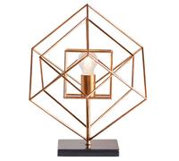 Antique Hammered Gold Leaf Angular Framed Table Lamp Light Black Marble Base Loops Black One Size
