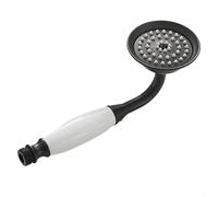 Antique Handheld Shower Head In Solid Brass And Stainless Steel With Luxurious Rain Shower Function And 40% Water Conservation, Gold Finish, For Traditional Bathrooms(Black)