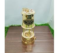 Antique Handicrafts Hub Fully Functional Brass Vintage Miner's Lamp-Replica Safety Coal Mine Oil Lamp-Outdoor/Indoor Decor-Housewarming-Christmas-Birthday-Dad Gift, Gold