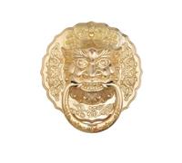 Antique Head Door Pull Ring Vintage Front Door Handle Brass Decorative Hardware for Cabinet Cupboard Retro Style Replacement(220mm)
