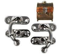 Antique Hook Closure-Vintage Hook Closure | 2 Retro Box Trigger Closure | Antique Style Left and Right Closures for Jewelry Box, Tool Box, Suitcase or Decorative Box