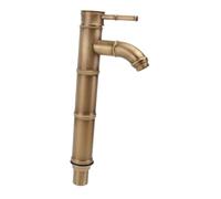 Antique Hot and Cold Copper Kitchen Faucet for Home Use Golden | Polished Surface, Rust Prevention, Sturdy Build, Easy Install, One Piece, Bathroom Sink Use
