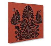 Antique Illustration in Orange & Black by Owen Jones Vintage Canvas Wall Art Print Ready to Hang, Framed Picture for Living Room Bedroom Home Office Décor, 20x20 Inch (50x50 cm)