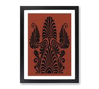 Antique Illustration In Orange & Black By Owen Jones Vintage Framed Wall Art Print, Ready to Hang Picture for Living Room Bedroom Home Office Décor, Black A3 (34 x 46 cm)