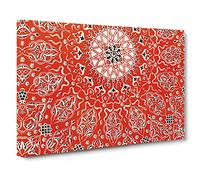 Antique Illustration In Orange By Owen Jones Vintage Canvas Wall Art Print Ready to Hang, Framed Picture for Living Room Bedroom Home Office Décor, 30x20 Inch (76x50 cm)