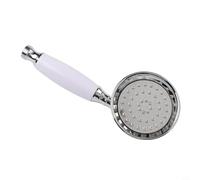 Antique-Inspired Handheld Shower Head Constructed from Stainless Steel and Plastic for Stable Performance Over Time (Chrome)
