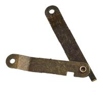 Antique Iron Cabinet Hinge Set - 4-Pack Decorative Corner Support Hinges for Wooden Boxes Jewelry Chests Wine Cabinets Furniture 68 X 11 Millimeters Bronze/Silver/Yellow Finish(Bronze)