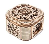 Antique Jewellery Box 3D Wooden Puzzle,Retro Mechanical Treasure Storage Box,Creative Decoration Gifts for Valentine's Day Anniversary