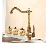 Antique Kitchen Faucet Bathroom Bath Faucet Copper Swivel Hot Water Mixer Mixer Bath Handle