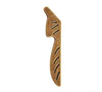 Antique Leaf Cabinet Knob Zinc Alloy Heavy Duty (7612-64 Right *2) | Solid zinc alloy, antique bronze finish, durable, scratch-resistant, includes mounting screws