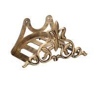 Relaxdays Water Hose Holder, Cast Iron, Antique-Looking Design, Wall-Mounted, Garden Shed, HWD: 16 x 29 x 14 cm, Bronze, Cotton, 2.5 x 1.2 x 1.2 cm