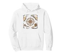 Antique Map Collector Compass Rose Cartophile Graphic Old Pullover Hoodie