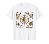 Antique Map Collector Compass Rose Cartophile Graphic Old T-Shirt