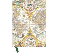 Antique Maps 2027: Buchkalender 16x22 cm - Wochenplaner mit Magnetverschluss, Leseband, internationalen Feiertagen & Orga- und Noitzteil für Weltenbummler