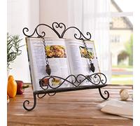 Antique Metal Cookbook Stand ~ Book Holder ~ Easel w/Weighted Chains Product SKU: hd224257 by PSW - Kitchen Accessories
