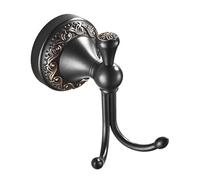 Antique Metal Entryway Coat Rack with Ornate Detailing, Quick-Mount Wall Hook for Jackets Bags Serviceable Brass Hangers Decorative Hallway Coat Hangers