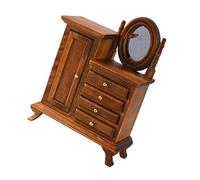 Antique Miniature Dressing Table For Dollhouses Collector 1/16 Realistic Vanity Table Furniture With Simulation Detail Dollhouses Accessories