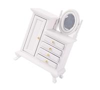 Antique Miniature Dressing Table For Dollhouses Collector 1/16 Realistic Vanity Table Furniture With Simulation Detail Dollhouses Accessories