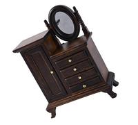 Antique Miniature Dressing Table For Dollhouses Collector 1/16 Realistic Vanity Table Furniture With Simulation Detail Dollhouses Accessories