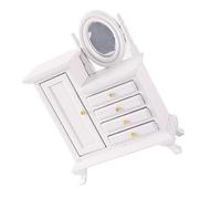 Antique Miniature Dressing Table For Dollhouses Collector 1/16 Realistic Vanity Table Furniture With Simulation Detail Dollhouses Accessories